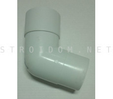 Колено трубы 108град. ПВХ 125 x 82 RAL 9003 белый Фаракс Faracs