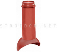 Выход вентиляции Pipe VT 110/500 Красный RAL 3009 Кровент Krovent