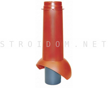 Выход канализации Pipe-VT IS 110/изол./500 Красный RAL 3009 Кровент Krovent