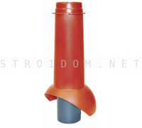 Выход канализации Pipe-VT IS 110/изол./500 Красный RAL 3009 Кровент Krovent