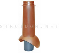 Выход канализации Pipe-VT IS 110/изол./500 Красно-коричневый RR29 Кровент Krovent