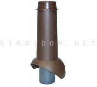 Выход канализации Pipe-VT IS 110/изол./500 Коричневый RAL 8017 Кровент Krovent