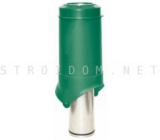 Выход вентиляции Pipe-VT IS 125/изол./500 Зеленый RAL 6005 Кровент Krovent