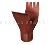 Воронка 125/90мм. RAL 8004 терракота Гранд лайн Grand Line
