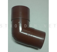 Колено трубы 108град. ПВХ 125 x 82 RAL 8017 коричневый Фаракс Faracs