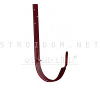Кронштейн крюк длинный 125мм. RAL 3005 красное вино Гранд лайн Grand Line