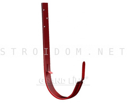 Кронштейн крюк длинный 125мм. RAL 3011 коричнево-красный Гранд лайн Grand Line