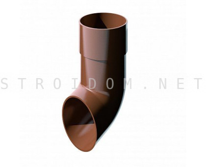 Слив трубы ПВХ 125 x 82 RAL 8017 коричневый Фаракс Faracs