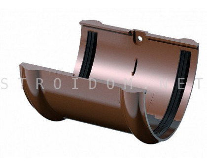 Соединитель желоба ПВХ 125 x 82 RAL 8017 коричневый Фаракс Faracs
