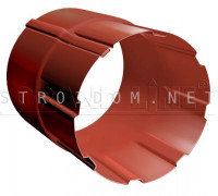 Соединитель трубы 90мм. RAL 8004 терракота Гранд лайн Grand Line