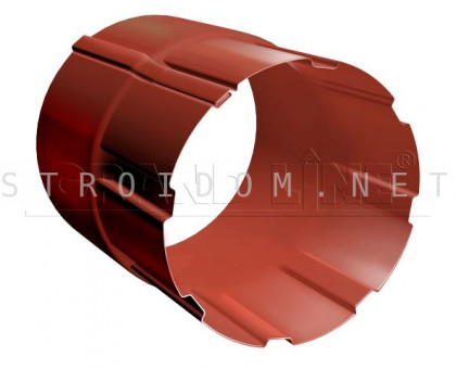 Соединитель трубы 90мм. RAL 8004 терракота Гранд лайн Grand Line