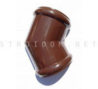 Угол желоба универсальный 135град. ПВХ 125 x 82 RAL 8017 коричневый Фаракс Faracs