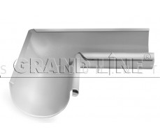 Угол желоба внутренний 90град. 125мм. RAL 9003 сигнальный белый Гранд лайн Grand Line