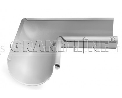 Угол желоба внутренний 90град. 125мм. RAL 9003 сигнальный белый Гранд лайн Grand Line