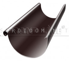Желоб полукруглый 125мм. 3м. RAL 8017 шоколад Гранд лайн Grand Line