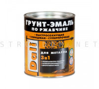 Грунт-эмаль по ржавчине 3в1 Гладкая 2,5л RAL 6005 зеленая Дали Dali