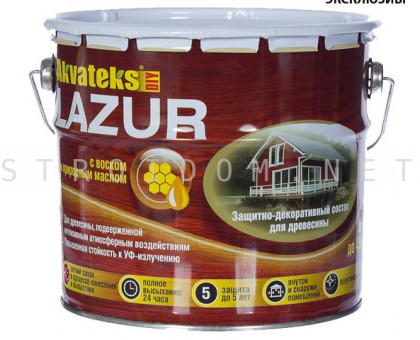 Защитно-декоративный состав для дерева LAZUR Акватекс 