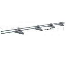 Снегозадержатель на 4 опорах 3м RAL 7004 Гранд Лайн Grand Line