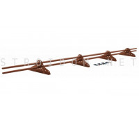 Снегозадержатель на 4 опорах 3м RAL 8004 Гранд Лайн Grand Line