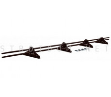Снегозадержатель на 4 опорах 3м RR32 - RAL 8019 Гранд Лайн Grand Line
