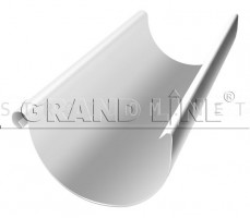 Желоб полукруглый 125мм. 3м. RAL 9003 Белый ОПТИМА Гранд лайн Grand Line