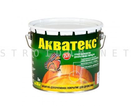 Покрытие для дерева защитно-декоративное АКВАТЕКС® 2в1 Палисандр 3,0л Акватекс