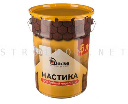 Мастика для гибкой черепицы 5 л 4,2 кг Деке Docke