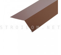 Планка карнизная капельник 70 x 130 коричневая RAL 8017 Полиэстер Россия