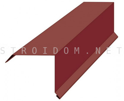 Планка торцевая ветровая для металлочерепицы 2м. RAL 8017 шоколадно-коричневый Полиэстер Россия