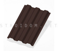 Профнастил С21 h=2м. RAL 8017 шоколадно-коричневый 0,4мм. 1 п.м Россия