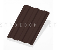 Профнастил С8 h=2м. RAL 8017 шоколадно-коричневый 0,4мм. Россия