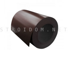 Рулон с полимерным покрытием 0,35мм. x 1250мм. RAL 8017 шоколадно коричневый