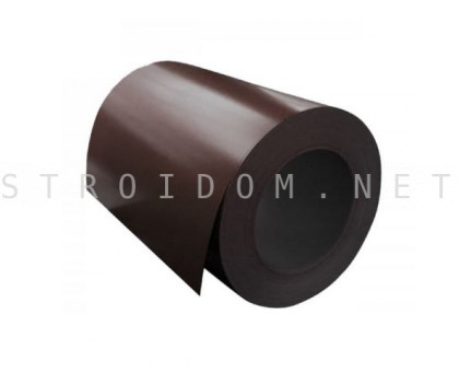 Рулон с полимерным покрытием 0,5мм. x 1250мм. RAL 8017 шоколадно коричневый