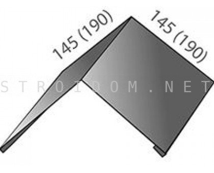 Конек плоский 190мм. x 190мм. x 2м. RAL 7024 серый графит Полиэстер Стинержи