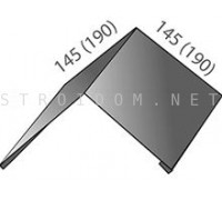 Конек плоский 190мм. x 190мм. x 2м. RAL 8017 шоколадно-коричневый Полиэстер Стинержи
