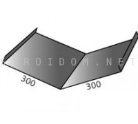 Ендова нижняя 300мм. x 300мм. x 2м. RAL 3005 красное вино Полиэстер Стинержи