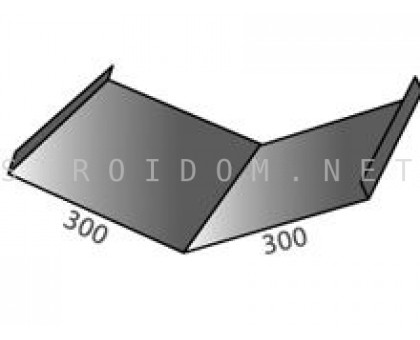 Ендова нижняя 300мм. x 300мм. x 2м. RAL 3005 красное вино Полиэстер Стинержи