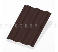 Профнастил С8 h=1,8м. RAL 8017 шоколадно-коричневый двусторонний 0,5мм. Россия