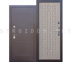 Входная морозостойкая дверь c ТЕРМОРАЗРЫВОМ 11 см Isoterma Медный Антик ЛИСТВЕННИЦА МОККО Ferroni Феррони