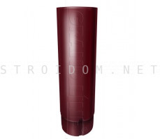 Труба круглая соединительная 90мм. 1м. RAL 3005 красное вино ОПТИМА Гранд лайн Grand Line