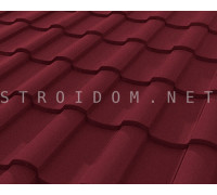 Металлочерепица Stella 0,5мм. CORUNDUM50 Полиэстер RAL 3005 красное вино Стинержи