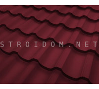 Металлочерепица Garda 0,5мм. CORUNDUM50 Полиэстер RAL 3005 красное вино Стинержи