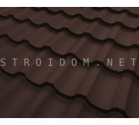 Металлочерепица Garda 0,5мм. CORUNDUM50 Полиэстер RAL 8017 шоколадно-коричневый Стинержи