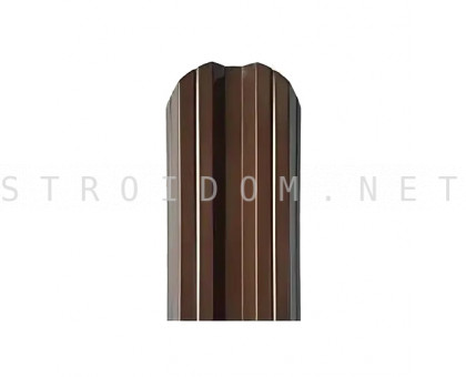 Штакетник металлический М-образный фигурный 0,45 мм RAL 8017 коричневый Stynergy 