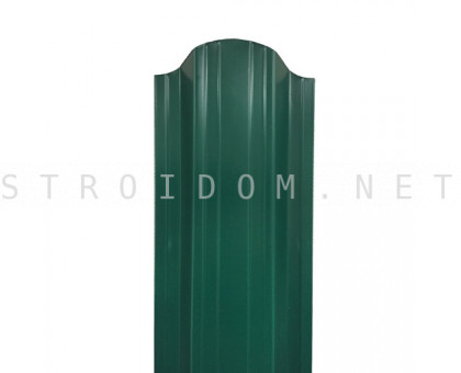 Штакетник металлический П-образный фигурный 0,45 мм RAL 6005 зеленый мох Stynergy 