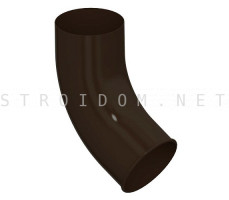 Колено сливное Престиж D100 (60 гр) RR 32 темно-коричневый Металл Профиль