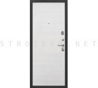 Дверь входная металллическая Гарда Серебро Белый Ясень 7,5 см