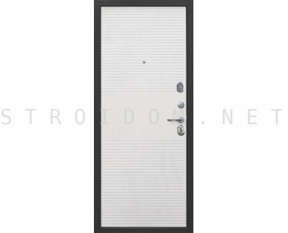 Дверь входная металллическая Гарда Серебро Белый Ясень 7,5 см