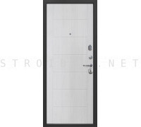 Дверь входная металллическая Гарда Серебро Астана Милки Царга Белая Лакобель 7,5 см