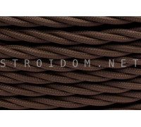 Провод Ретро витой 2x1.5 Коричневый (матовый) Bironi Бирони